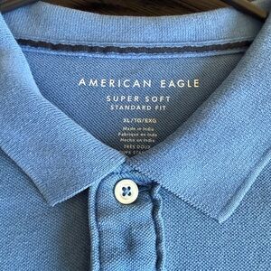 American Eagle Outfitters Light Blue Polo Shirt